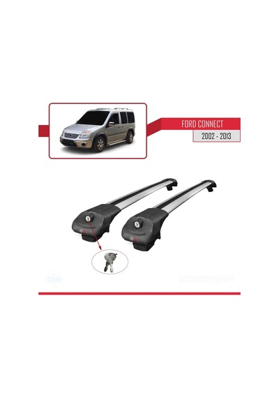 Ford Connect 2002-2013 Arası İle Uyumlu Ace-1 Ara Atkı Tavan Barı Gri
