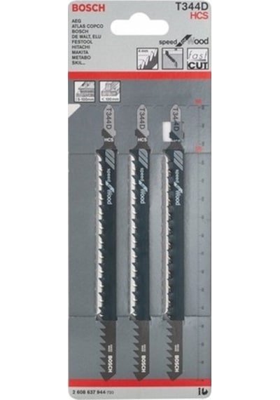 Bosch T 344 D Speed For Wood Dekupaj Testeresi Bıçağı 3'Lü - 2608637944