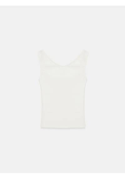 DİLVİN 32940 V Yaka Top-ekru