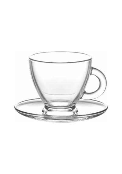 Lav Roma Fincan Takımı - Nescafe Çay Fincanı Takımı Seti 12prç. Şeffaf