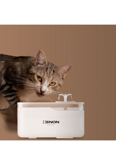 Xenon Smart Kedi Su Pınarı | Ultra Sessiz, Wifi, Akıllı, Otomatik, Su Çeşmesi (Beyaz - X8650)