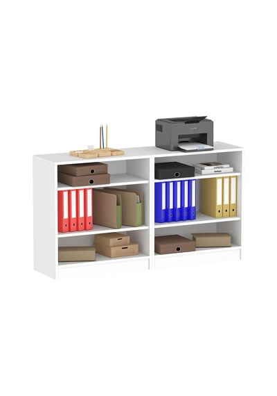 Dsd204-c-beyaz 4 Kapaklı Camlı Dosya Dolabı Çok Renkli