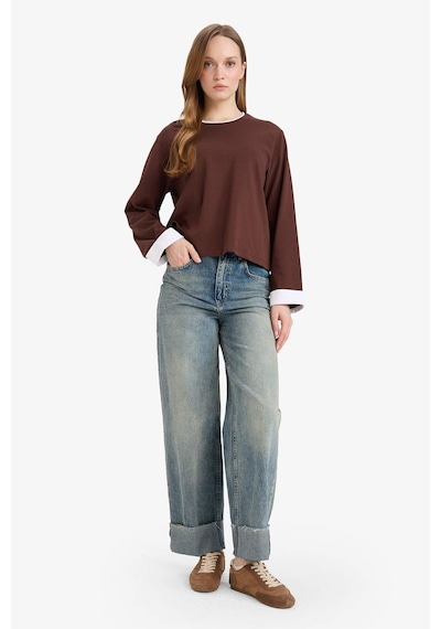 Defacto %100 Pamuk Loose Fıt Tunik G8576ax26spbn341 Kahve-bn341