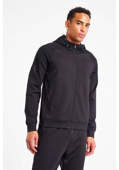 Lescon 25ntes001117 Erkek Fermuarlı Kapşonlu Sweatshirt Siyah