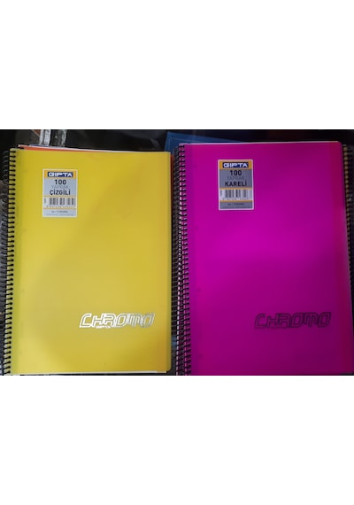 Defter Spiralli 100 Yp Kareli 7 Adet + Çizgili Defter 3 Adet 10 Adet Defter A 4 Ebat Pp Kapak Gıpta Crome Çok Renkli Defter Spiralli 100 Yp Kareli 7 Adet + Çizgili Defter 3 Adet 10 Adet Defter A 4 Ebat Pp Kapak Gıpta Crome Çok Renkli
