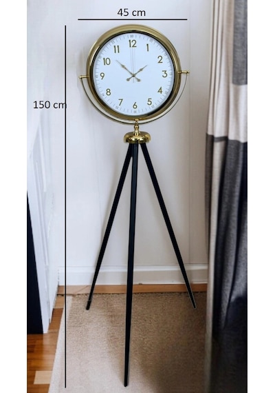 Zentime Heritage Gold Zarif Tripod Ayaklı Saat Çok Renkli