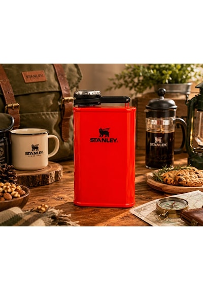 Stanley The Easy-fıll Wıde Mouth Flask 0.23l Cep Matarası 10-00837-0069 Kırmızı