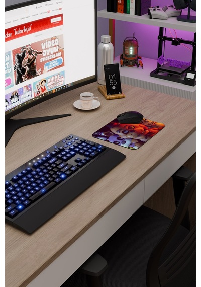 Five Nights At Freddy's Dikişli Kauçuk Oyuncu Mousepad V5 - 22x18 Gaming Mouse Pad
