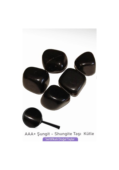 Tamburlanmış Gerçek Shungite - Şungit Taşı Kütle