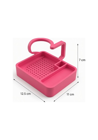 Kahve Sunum Tepsisi Çok Bölmeli Masa Üstü Organizer Kupa Fincan Standı Pla 12.5x11x7 Cm Pembe