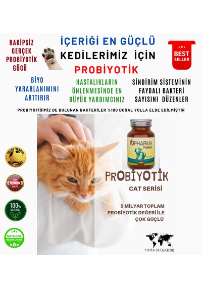 Rb Pharma Çok Güçlü Kedi Probiyotik Hastalanmaya Son 80 G