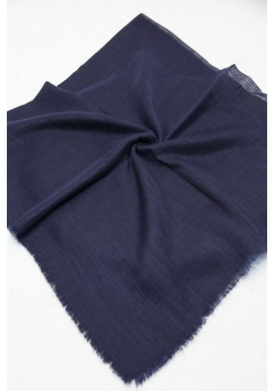 Melodi Scarf Kadın Tesettür Flamlı Eşarp Düz Flamlı Tülbent Lacivert Lacivert