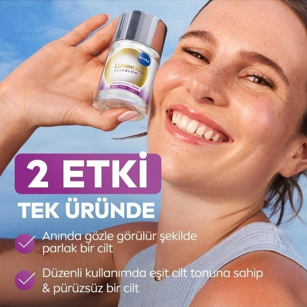 Nivea Lumınous630 Skin Glow Peeling Etkili Tonik 100 Ml, Parlaklık, Eşit Cilt Tonu, Aha Pha, Aloe Vera