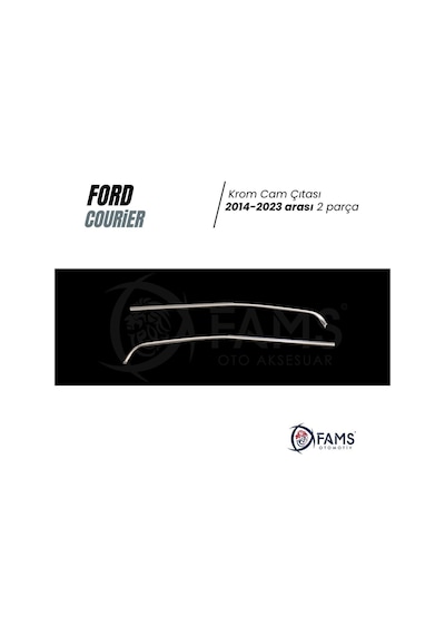 Ford Tourneo Courier Krom Cam Çıtası 2 Prç. 2014 ve Üzeri P.Çelik