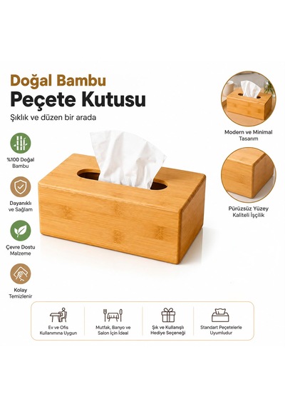 Bambu Peçete Kutusu