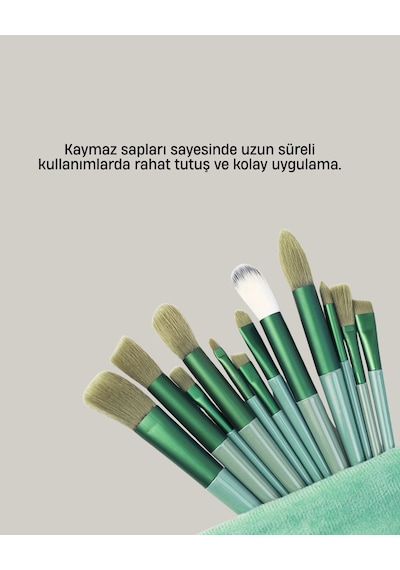 Mey İthalat Profesyonel Makyaj Fırça Seti Yumuşak Kıllı Taşınabilir Çantalı