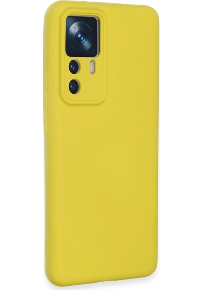 Xiaomi Mi 12t Pro Kılıf Nano İçi Kadife Silikon C1810 Sarı