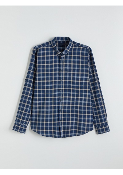 Lcwaıkıkı Classic Lacivert Regular Fit Ekose Erkek Gömlek
