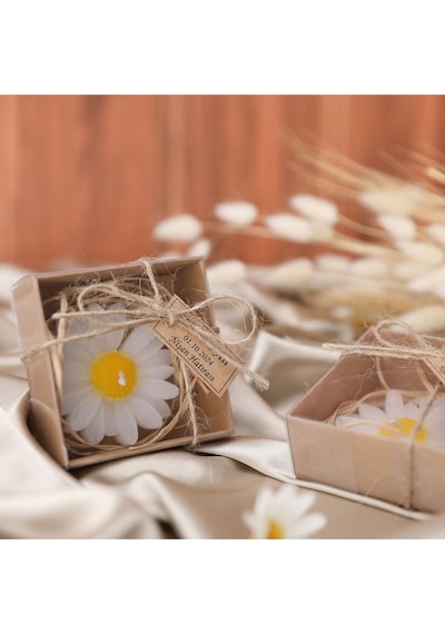 Bernami Biblo Pinterest Kraft Papatya Mum - Kına, Nişan, Nikah, Söz, Sünnet Için Özel Tasarım Hediyelik - 15 Adet