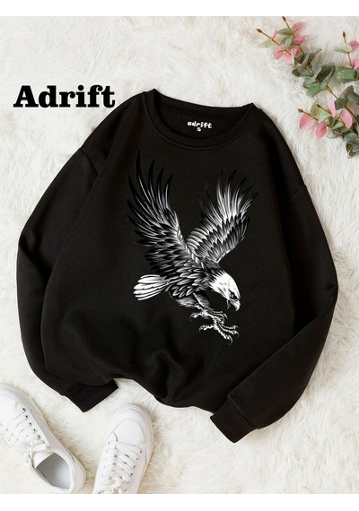 Startmore Adrift Kartal Köstebek Sokak Trend Tasarım Harajuku/gotik Beyaz Siyah