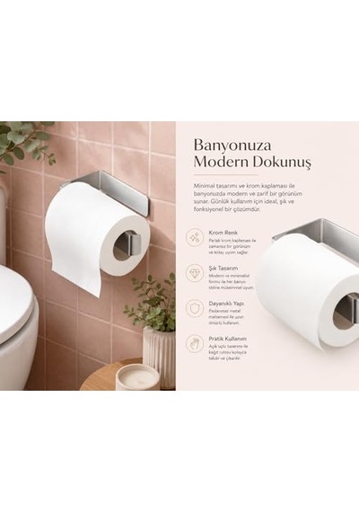 Kağıdı Tutucu Premium Paslanmaz Çelik Yapı Kolay Monte Edilebilir Duvar Askısı Banyo Ve Mutfaklar Için Şık Ve Çok Renkli