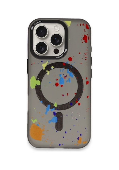 Joko Apple Uyumlu iPhone 16 Pro Max Kılıf Colorful Seri Silikon Kapak Siyah