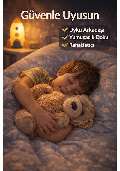 32 Cm Açık Kahverengi Pelüş Oyuncak Boz Ayı Büyük Boy Yumuşak Ayıcık Ce Sertifikalı Uyku Arkadaşı
