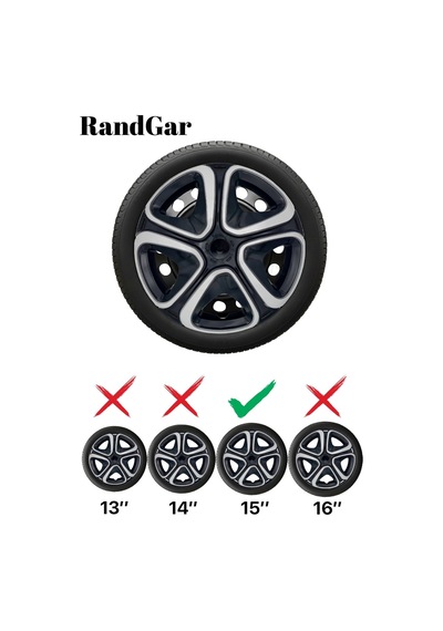 Hyundai İ20 Troy 15 İnç Jant Kapağı 4 Adet Siyah Gri C102 Rand
