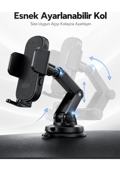 Araç Telefon Tutucu, Dashboard Ve Cam Uyumlu, Vakumlu 2 Mixed