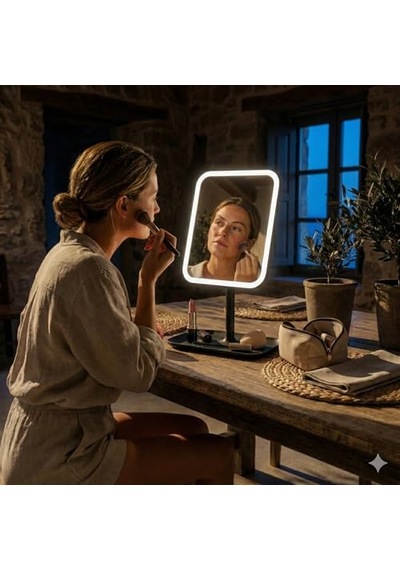 Led Işıklı Masaüstü Makyaj Aynası - Dokunmatik Sensörlü, Parlaklık Ayarlı Ve Organizer Tabanlı Taşınabilir Kozmetik Aynası - Usb Bağlantılı Profesyonel Bakım Ve Makyaj Standı Açık Bej Led Işıklı Masaüstü Makyaj Aynası - Dokunmatik Sensörlü, Parlaklık Ayarlı Ve Organizer Tabanlı Taşınabilir Kozmetik Aynası - Usb Bağlantılı Profesyonel Bakım Ve Makyaj Standı Açık Bej