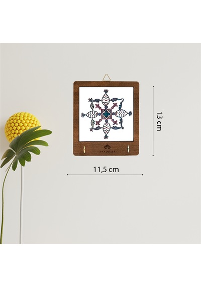 Anadoliamağazacılık Kalemişi Kare Motif Seramik Dekoratif Askılık Diğer