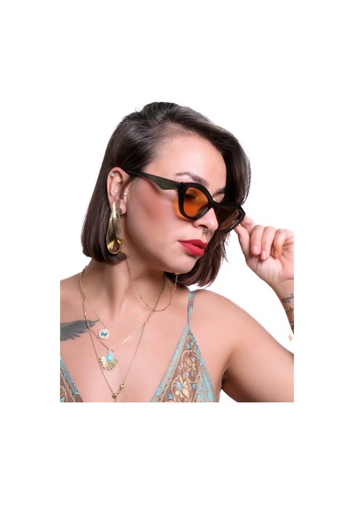 Görüşbaz Pilook Kadın Güneş Gözlüğü Uv400 Koruma Cat Eye Model Gülen Gözler Serisi Siyah