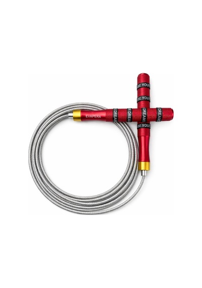 Evapera Profesyonel Speed Rope Atlama İpi Rulmanlı Bilyalı Hızlı Dönüş Fitness Crossfit & Boks İpi Kırmızı