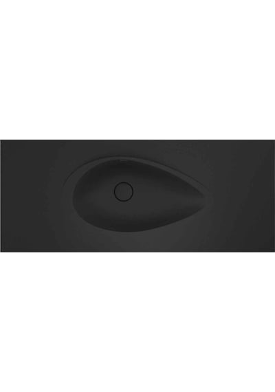 Real Stone Avocado Etajerli 100x50 Siyah Granit Banyo Lavabosu Siyah