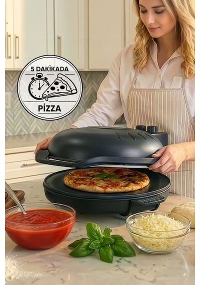 Lorenzo Pietra 12in1 Pizza Makinesi Lahmacun Tandır Ekmeği Bazlama Ve Fırın Yemekleri + Tepsi