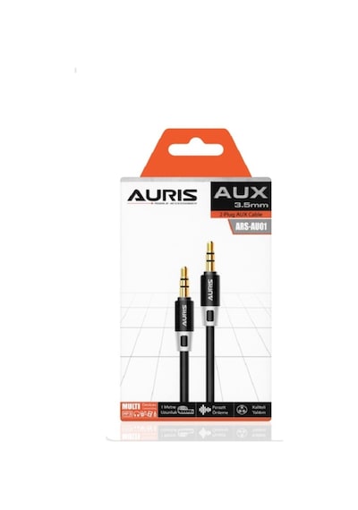 Auris Au01 Aux Kablosu 1 Metre 3.5Mm Jack Uyumlu 2 Plug Auris Au01 Aux Kablosu 1 Metre 3.5Mm Jack Uyumlu 2 Plug