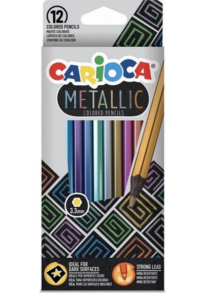 Carioca 12 Renk Metalik Kuru Boya Seti Diğer