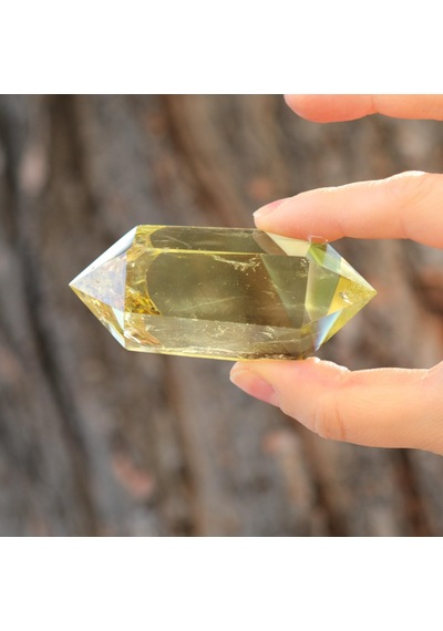 Doğal Çift Uçlu Limon Kuvars Taşı 100 Gr Enerji Dengeleyici Kristal Kuvars