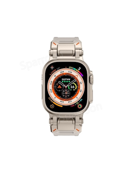 Apple Uyumlu  Watch  7 8 9 45mm Titanyum Metal Bağlantı Kitli Silikon Kordon 101