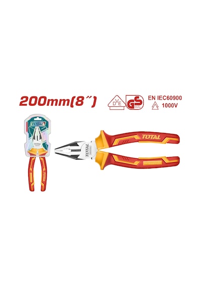 Total Set-8 İzoleli Pense 200mm+izoleli Yan Keski 180mm+izoleli Karga Burun 200mm