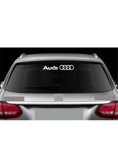 Audi Logo Araba Arka Cam Sticker Yapıştırma