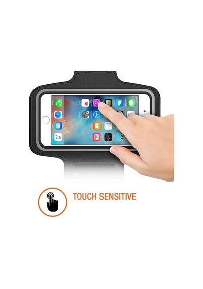 İphone Samsung Xiaomi Huawei İle Uyumlu Universal 6,9" İnç E Kadar Uyumlu Anahtar Koyma Bölmeli Spor, Koşu,yürüyüş İçin Kol Bandı Siyah Çok Renkli
