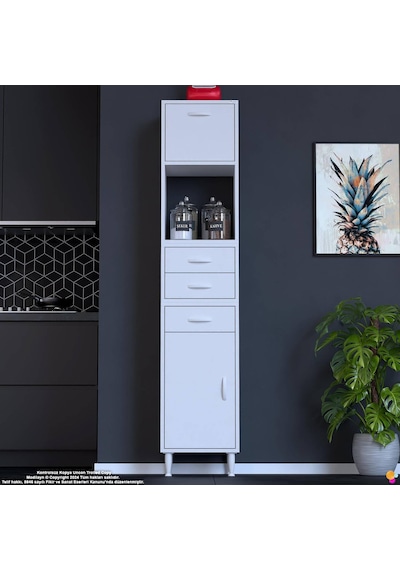 Modilayn Ediz Fırın Bölmeli 1 Kapaklı Çekmeceli Çok Amaçlı Dolap - Mutfak Robotu Ve Kahve Köşesi 40 Cm Beyaz Modilayn Ediz Fırın Bölmeli 1 Kapaklı Çekmeceli Çok Amaçlı Dolap - Mutfak Robotu Ve Kahve Köşesi 40 Cm Beyaz