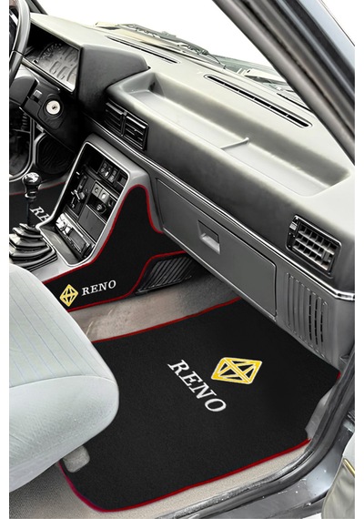 Renault Broadway R9 R11 Spring Elmas Logolu 5 Li Oto Halı Paspas & Vites Konsol Yan Koruma Halısı