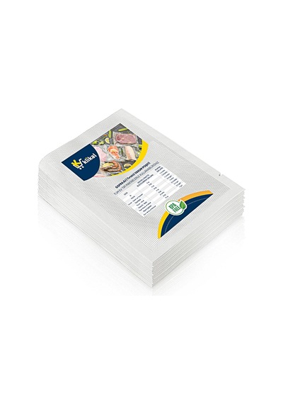 Klikal Gofrajlı Tırtıklı Çok Katmanlı Vakum Poşeti -Torbası 100 Adet - 20 x 30 CM