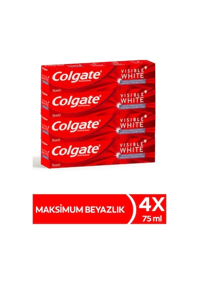 Colgate Visible White Maksimum Beyazlık Beyazlatıcı Diş Macunu 4 x 75 ML