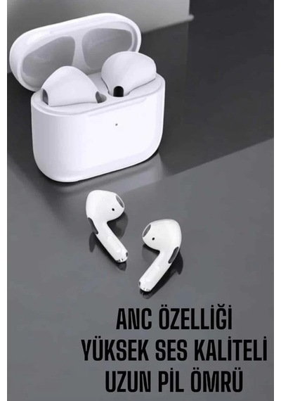 Mey İthalat Beyaz Yeni Nesil Pro Bluetooth Kulaklık Yüksek Ses Kaliteli Anc Özelliği Diğer