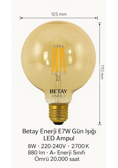 Led Fılament Rustik Ampul