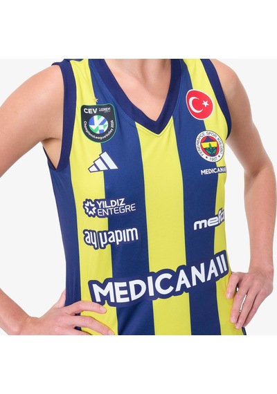 Adidas Fenerbahçe Kadın Mavi/sarı Voleybol Forması Kc3615 Mavi