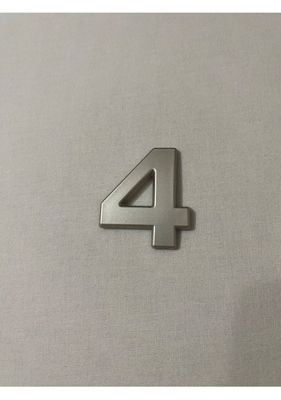 4 Dört Numara Yapışkanlı Daire Bina Villa Kapı Numarası Sarı Gold 4 Cmx5cm No:4 Plastik